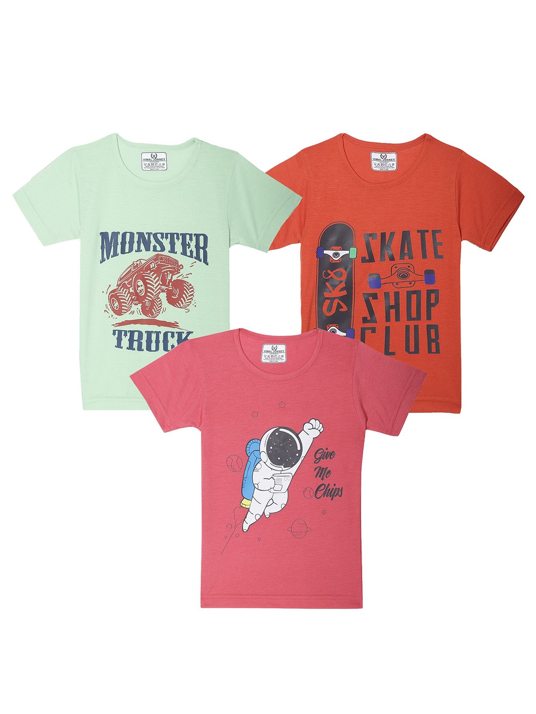 

MACK JONNEY Kids 3 Printed T-shirt, Multi