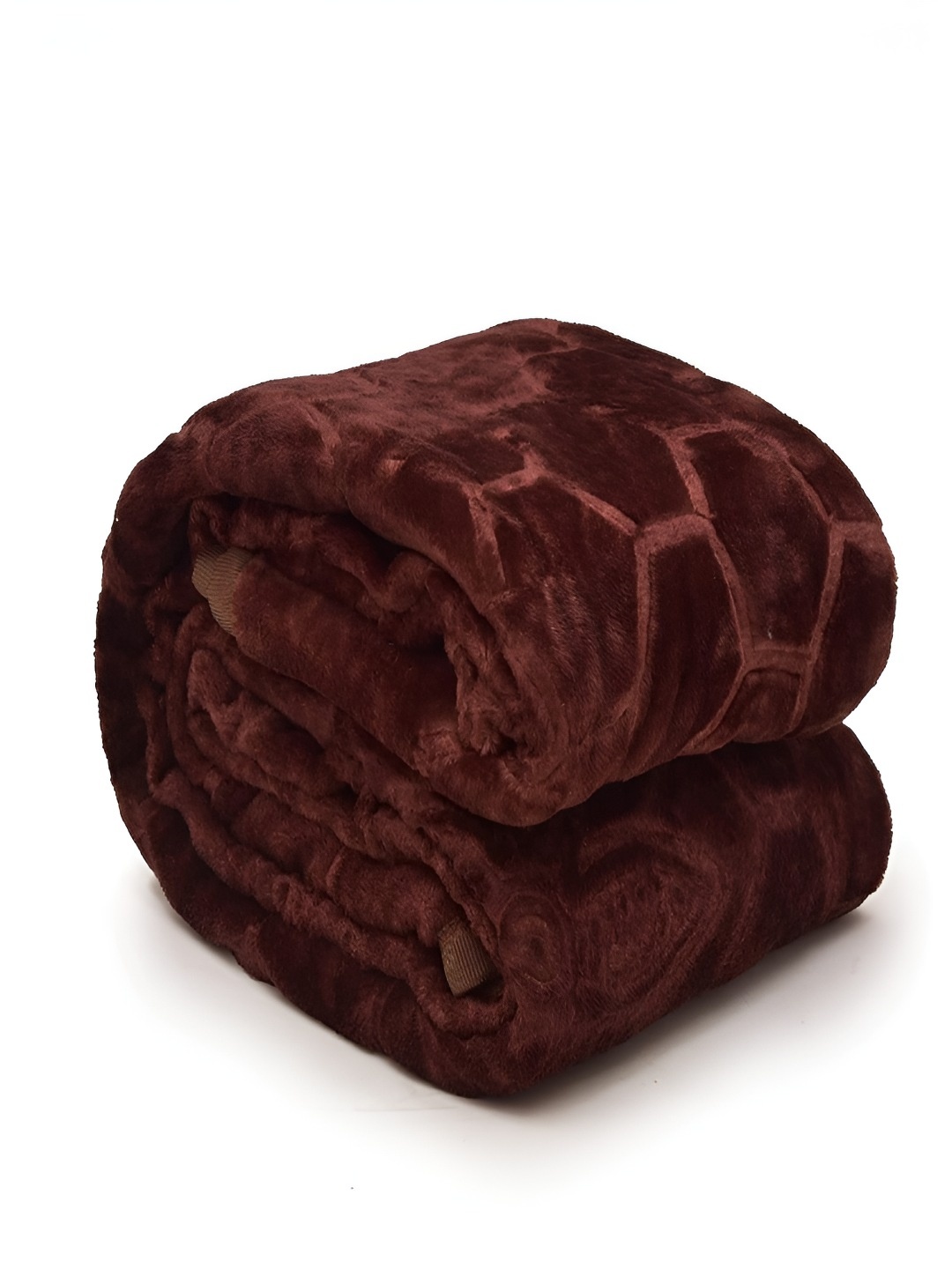 

tundwal's Brown Geometric Printed Mink Heavy Winter Single Bed Blanket