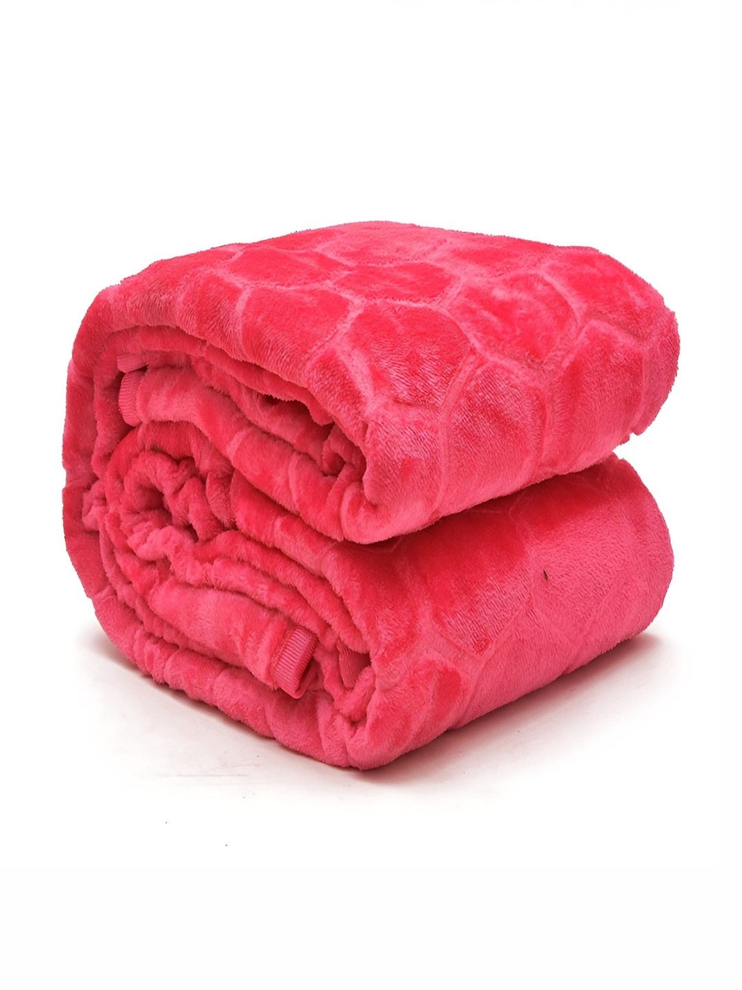 

tundwal's Pink Geometric Printed Mink Heavy Winter Double Bed Blanket
