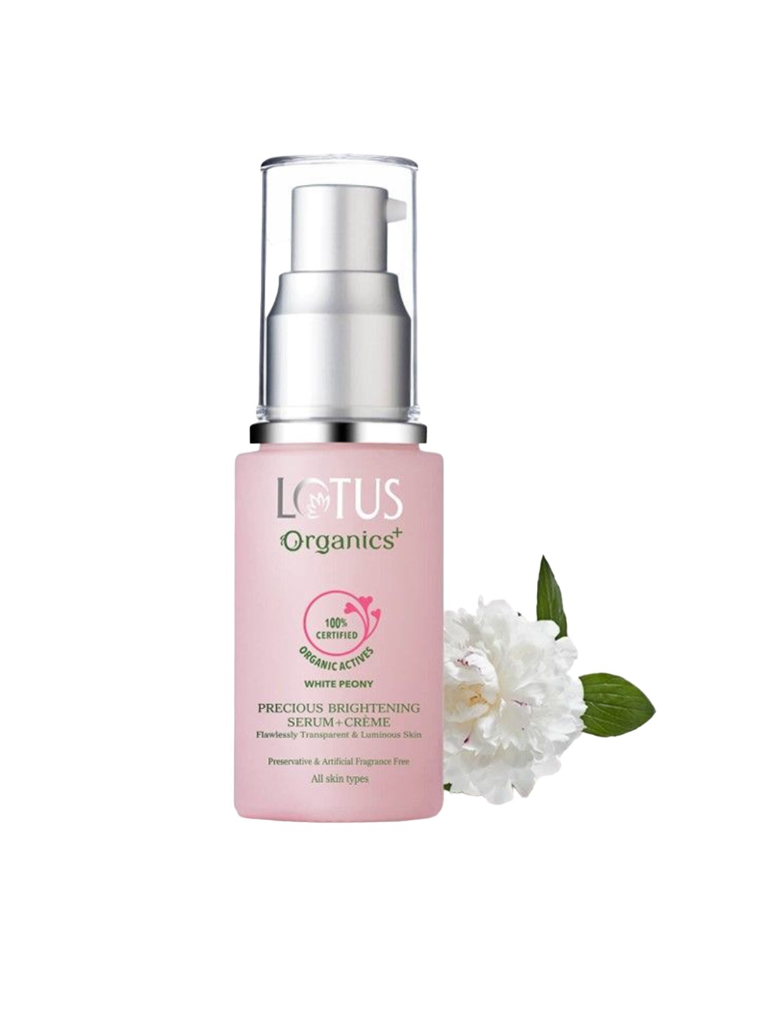 

Lotus Organics+ Precious Brightening Serum + Cream- 30 ml, Pink