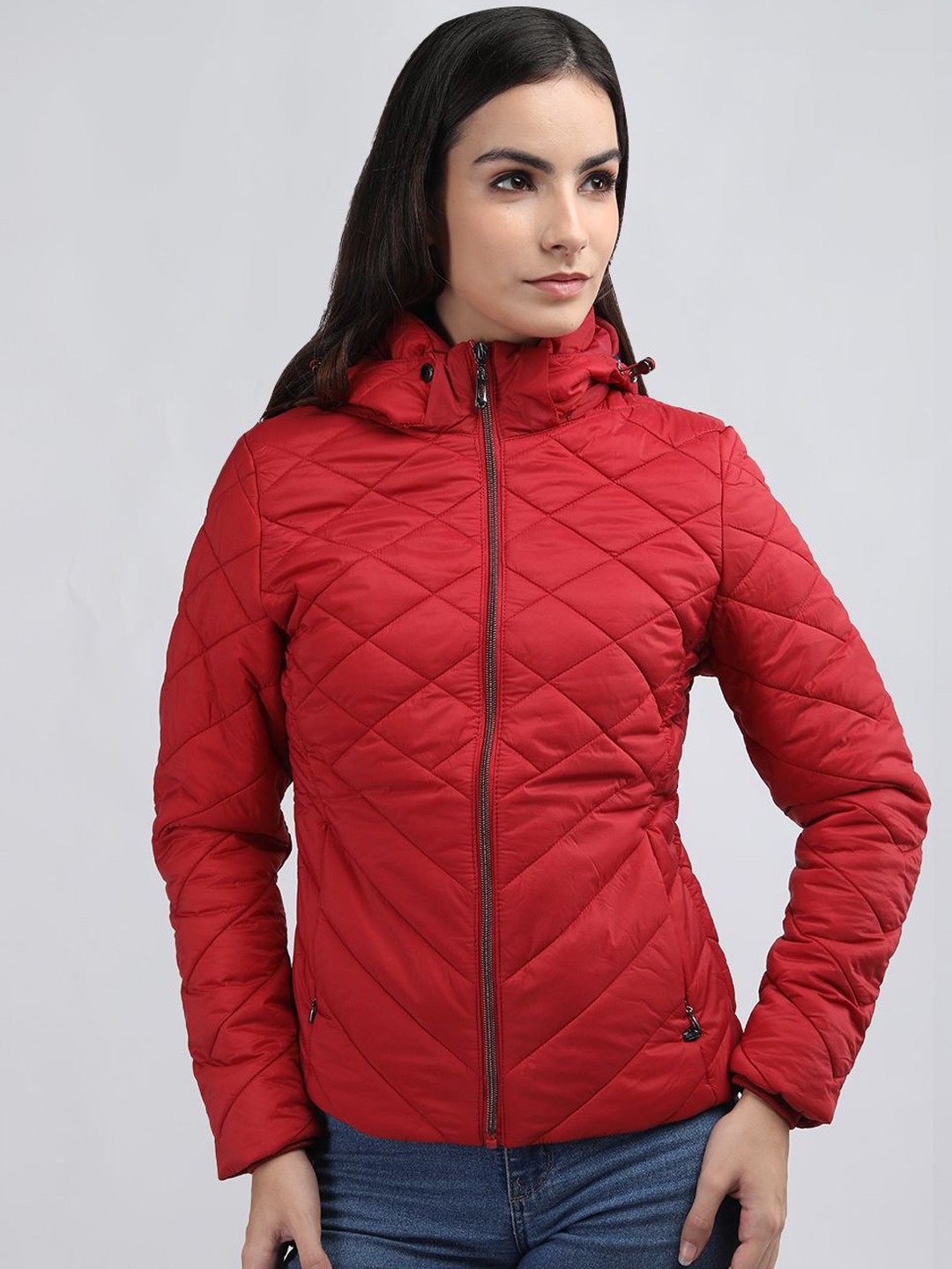 

LURE URBAN Women Outdoor Puffer Jacket, Red