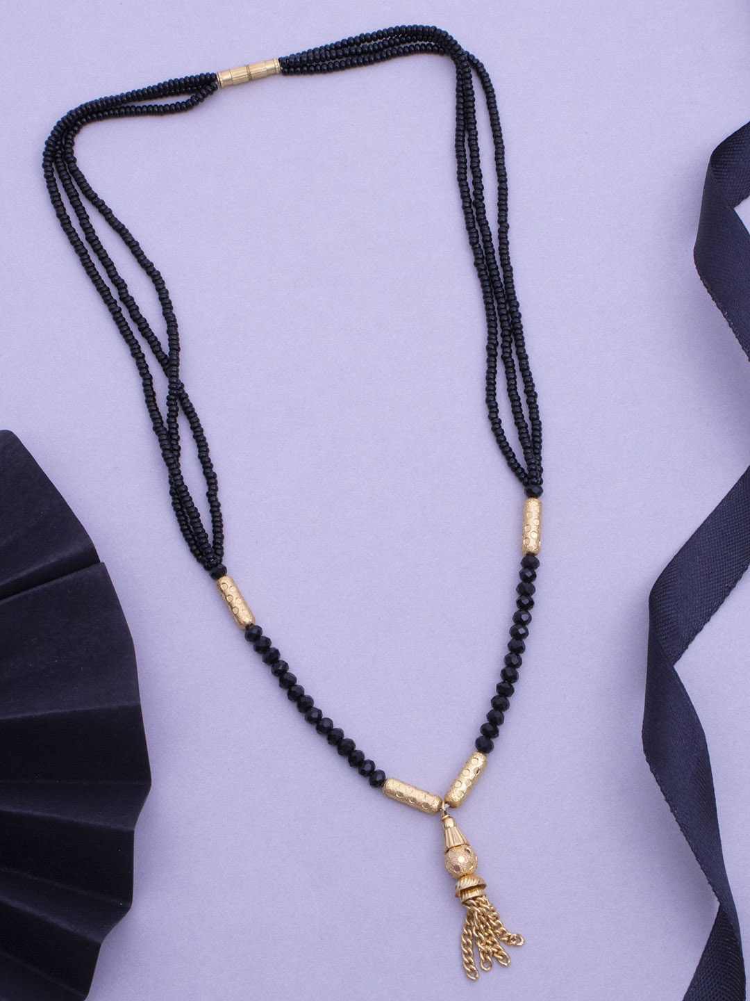 

Ramdev Art Fashion Jwellery 22K Gold Plated Artificial Stones and Beads Mangalsutra