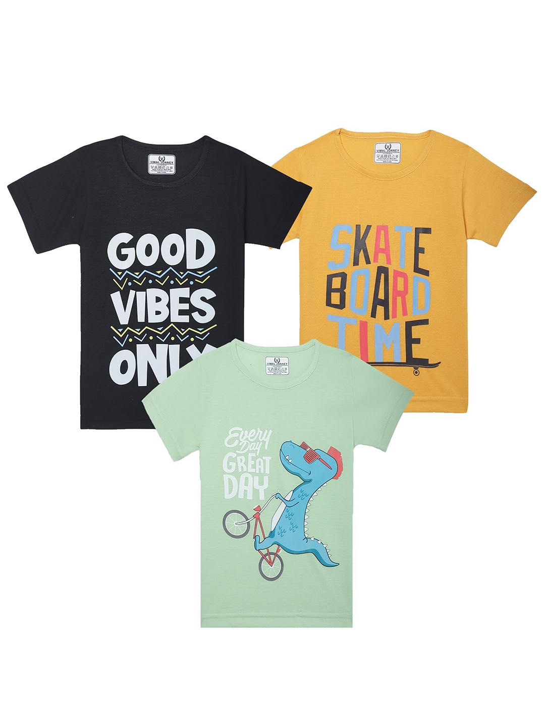 

VIMAL JONNEY Kids 3 Printed T-shirt, Multi