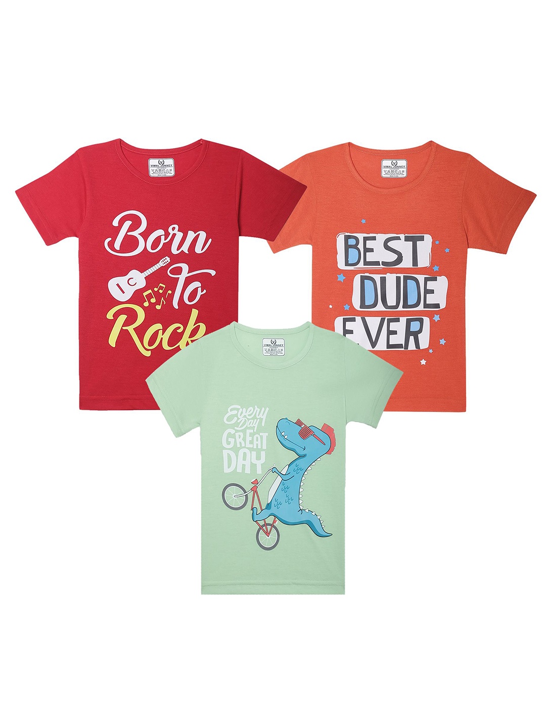 

VIMAL JONNEY Kids 3 Printed Applique T-shirt, Multi