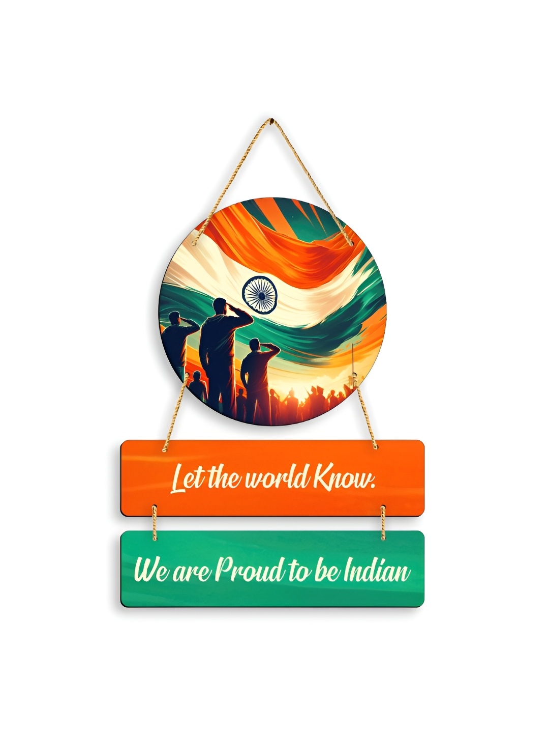 

CLAWCRAFTS Orange & White Quotes Modern Printed Wooden Wall Hangings