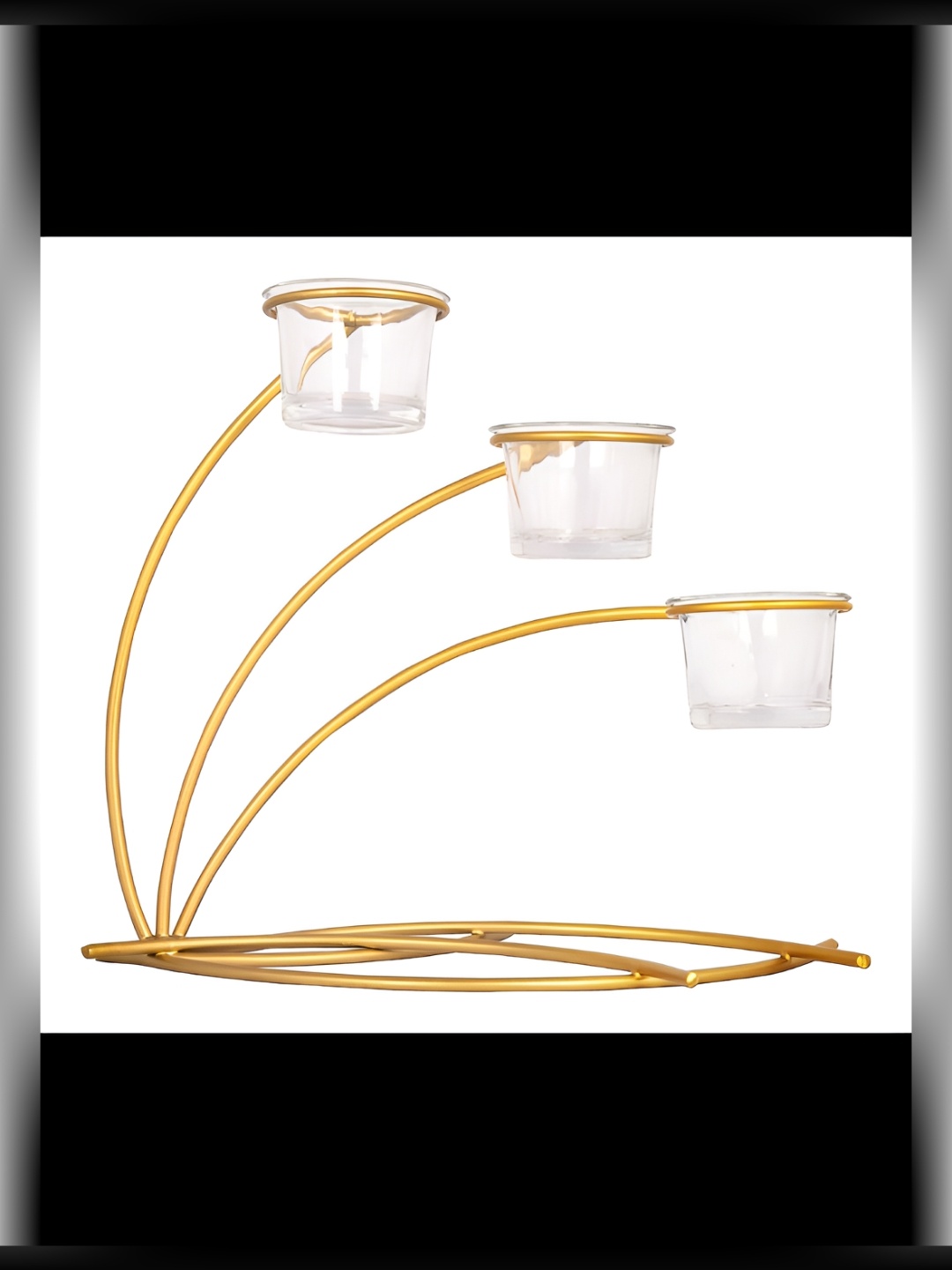

House of Sajja Gold-Toned Candle Holder