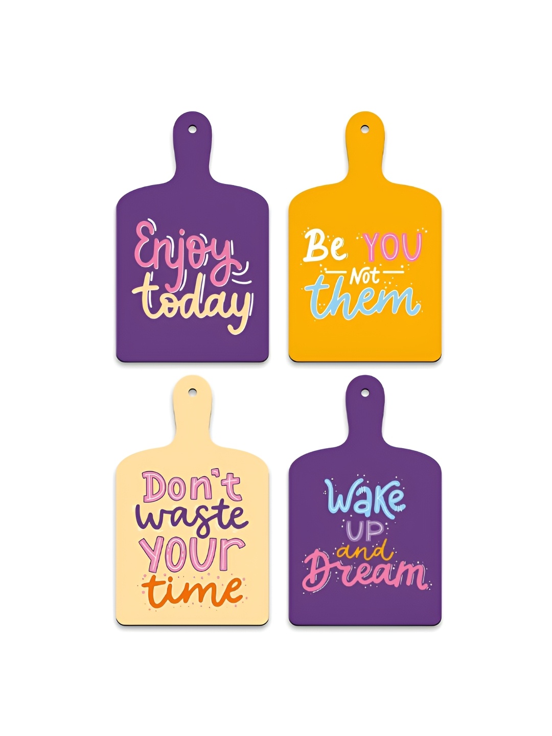 

CLAWCRAFTS Purple & Orange Quotes Modern Printed Wooden Wall Decor