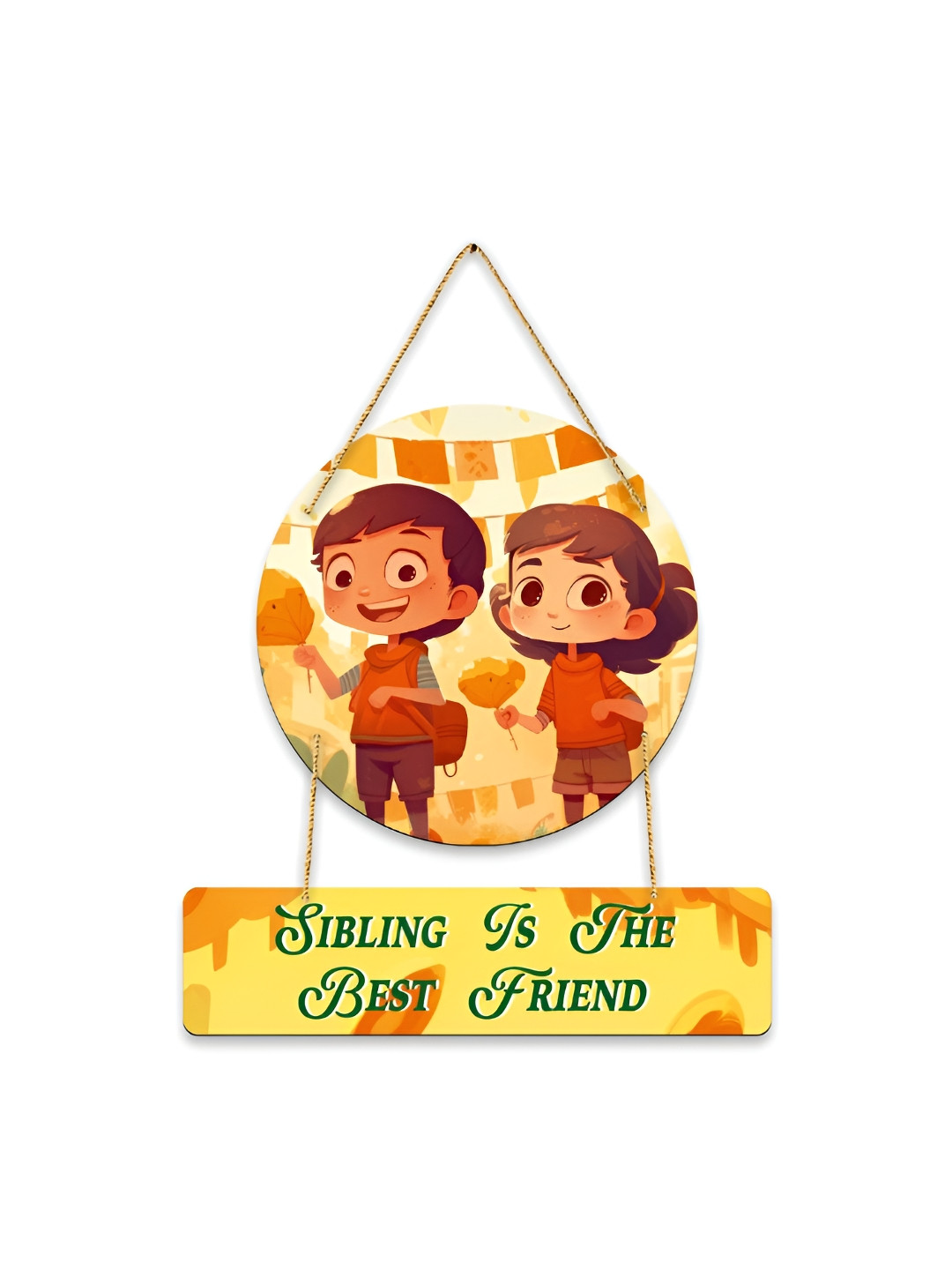 

CLAWCRAFTS Orange & Brown Quotes Modern Printed Wooden Wall Hangings