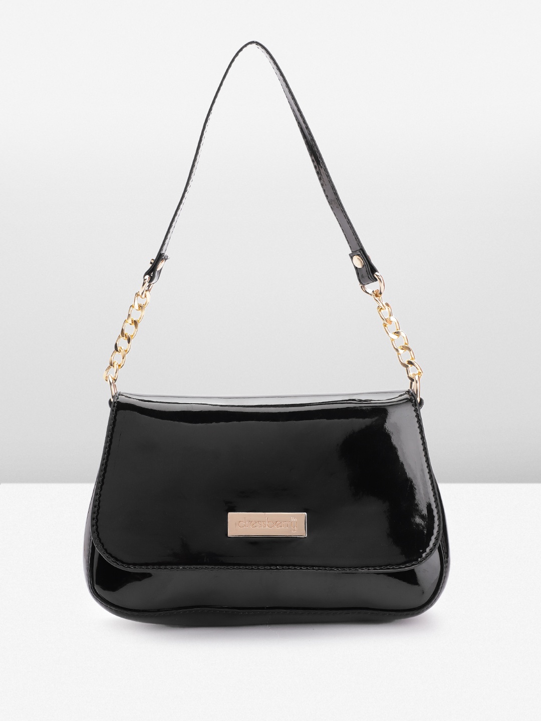 

DressBerry Structured Shoulder Bag, Black