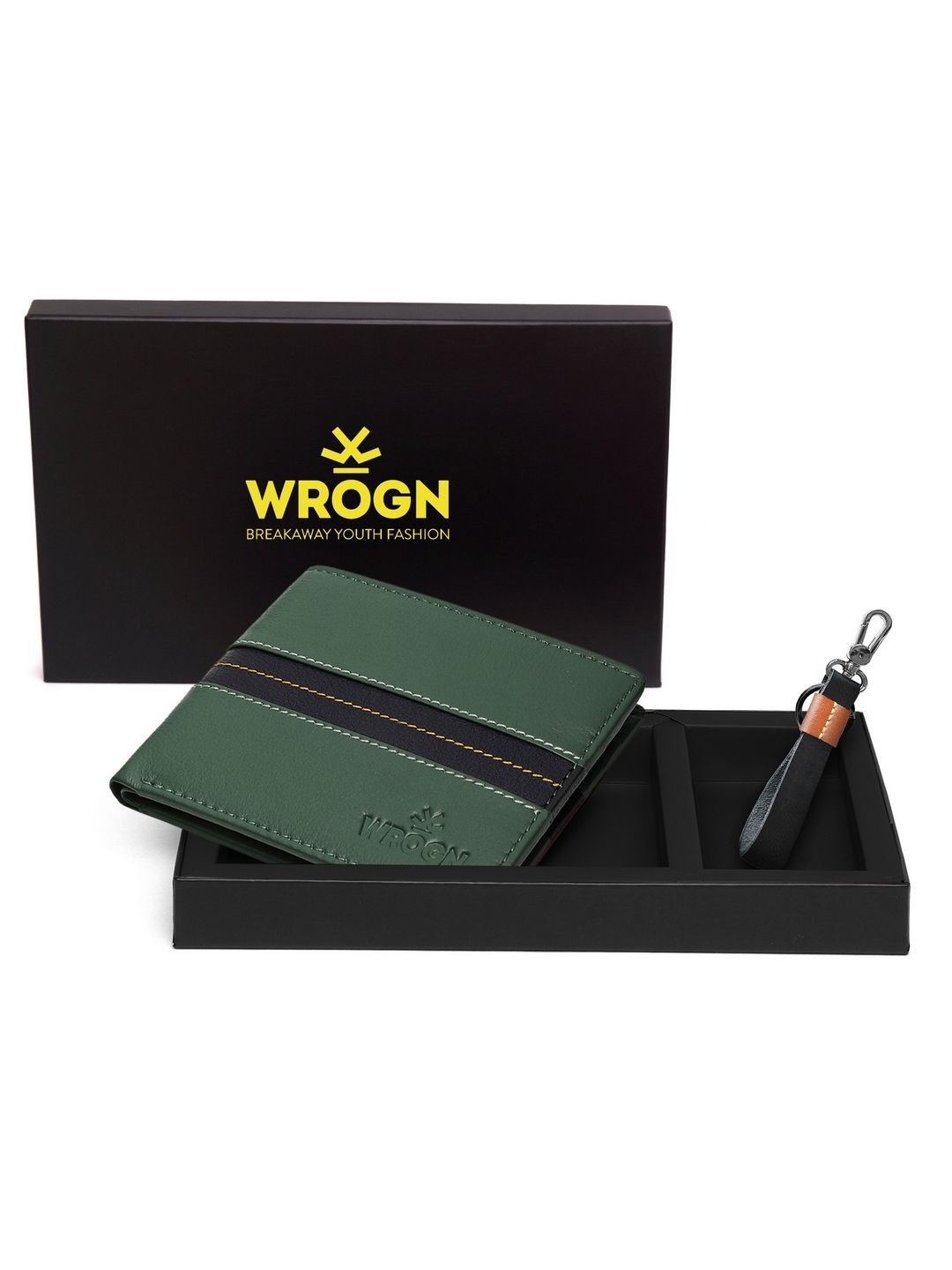 

WROGN Men Accessory Gift Set of, Olive