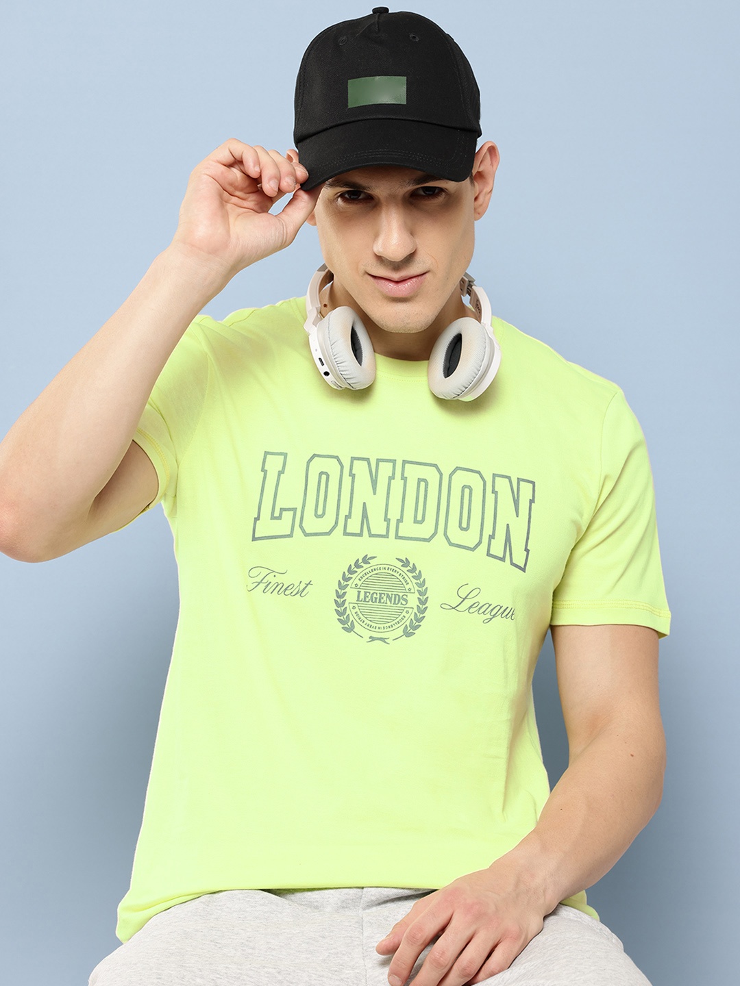 

Slazenger Typography Printed Pure Cotton T-shirt, Lime green