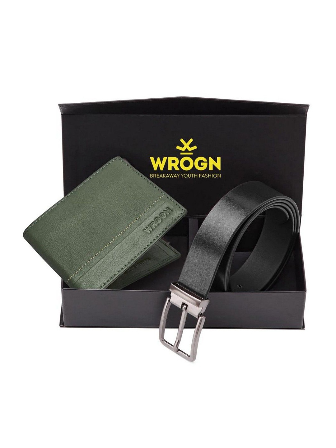 

WROGN Men Accessory Gift Set of, Olive