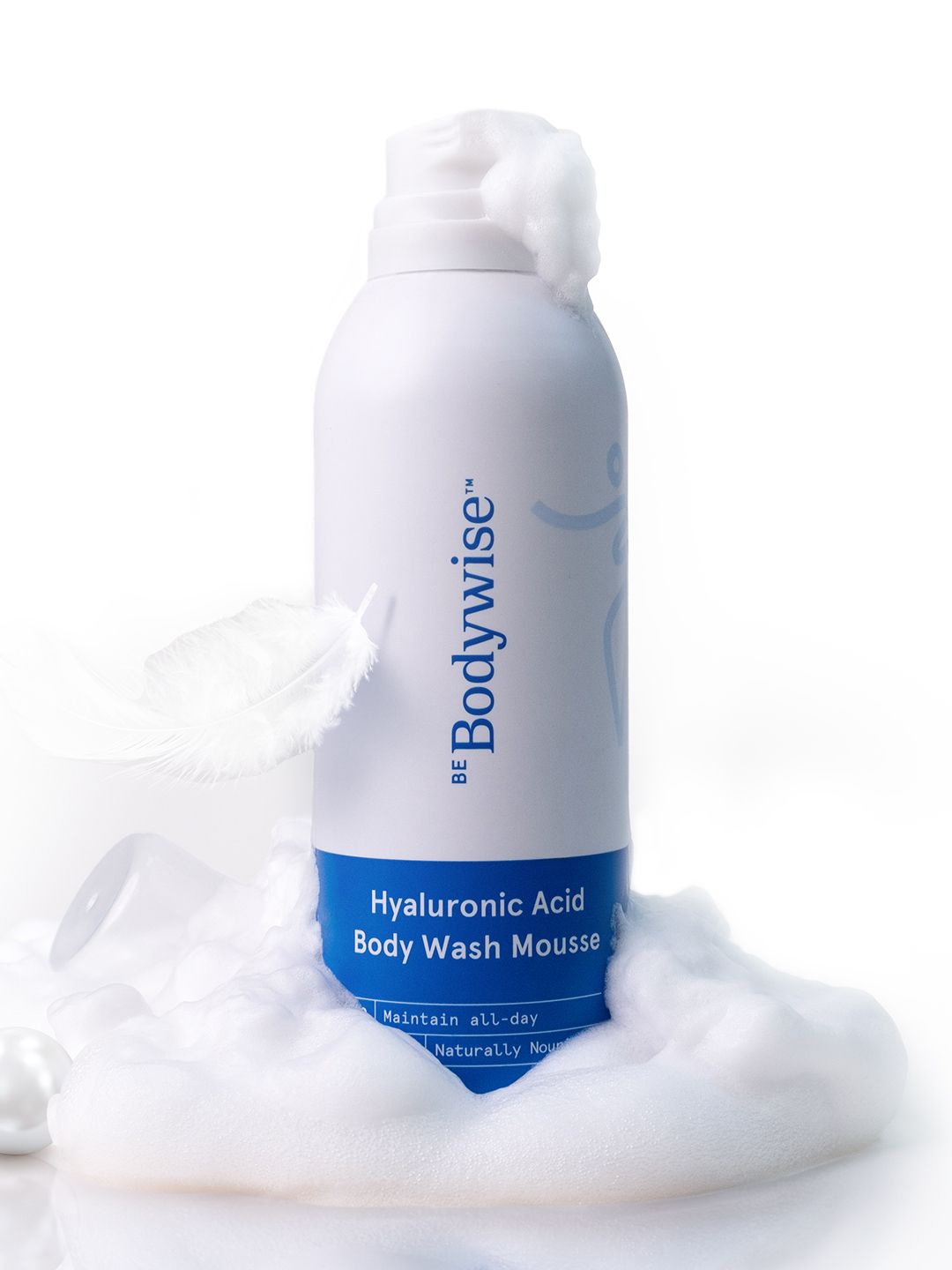 

Be Bodywise 1% Hyaluronic Acid Moisturizing Body Wash Mousse- 200g, White