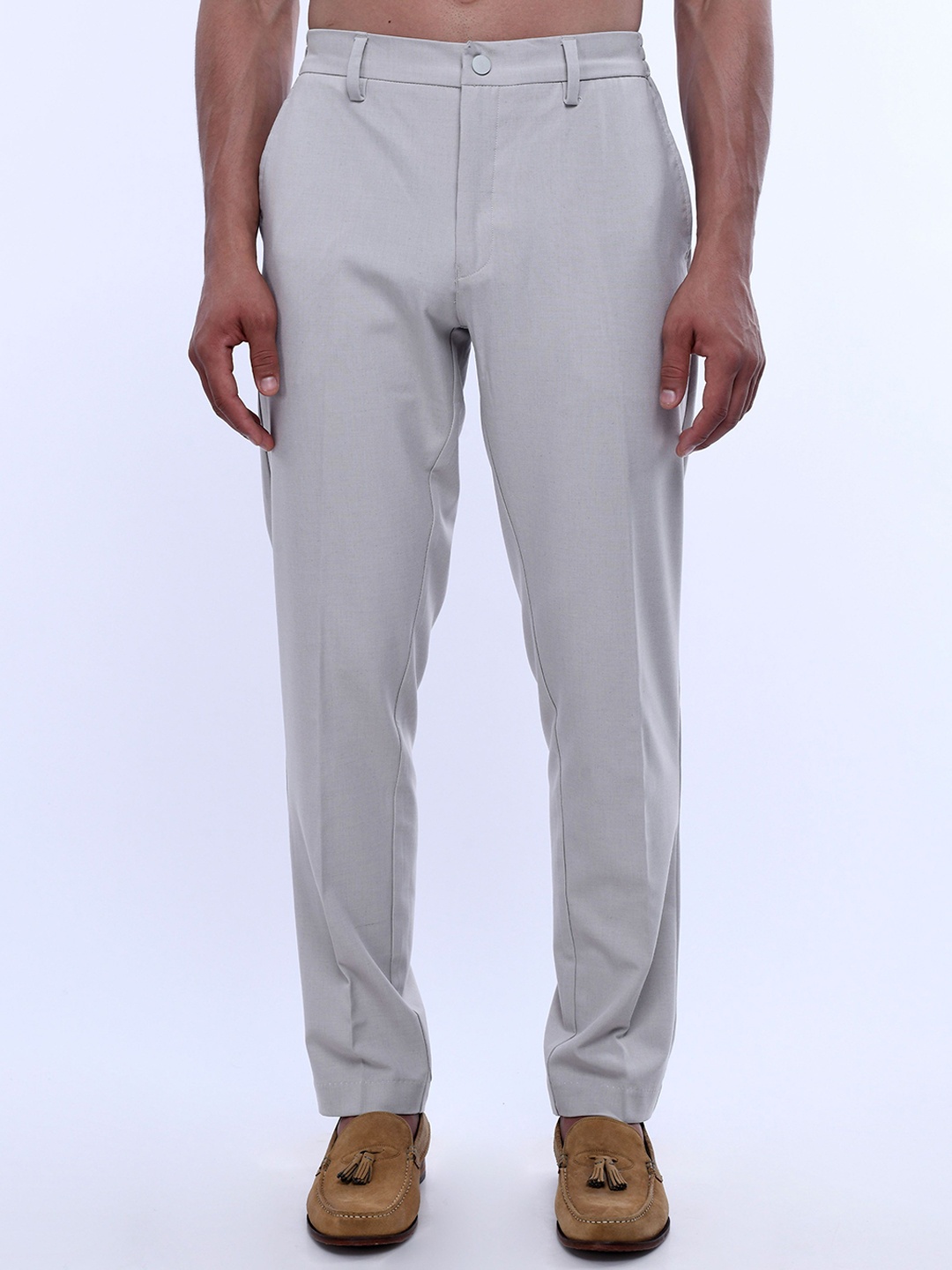 

Tailoraedge Men Tailored Trousers, Cream