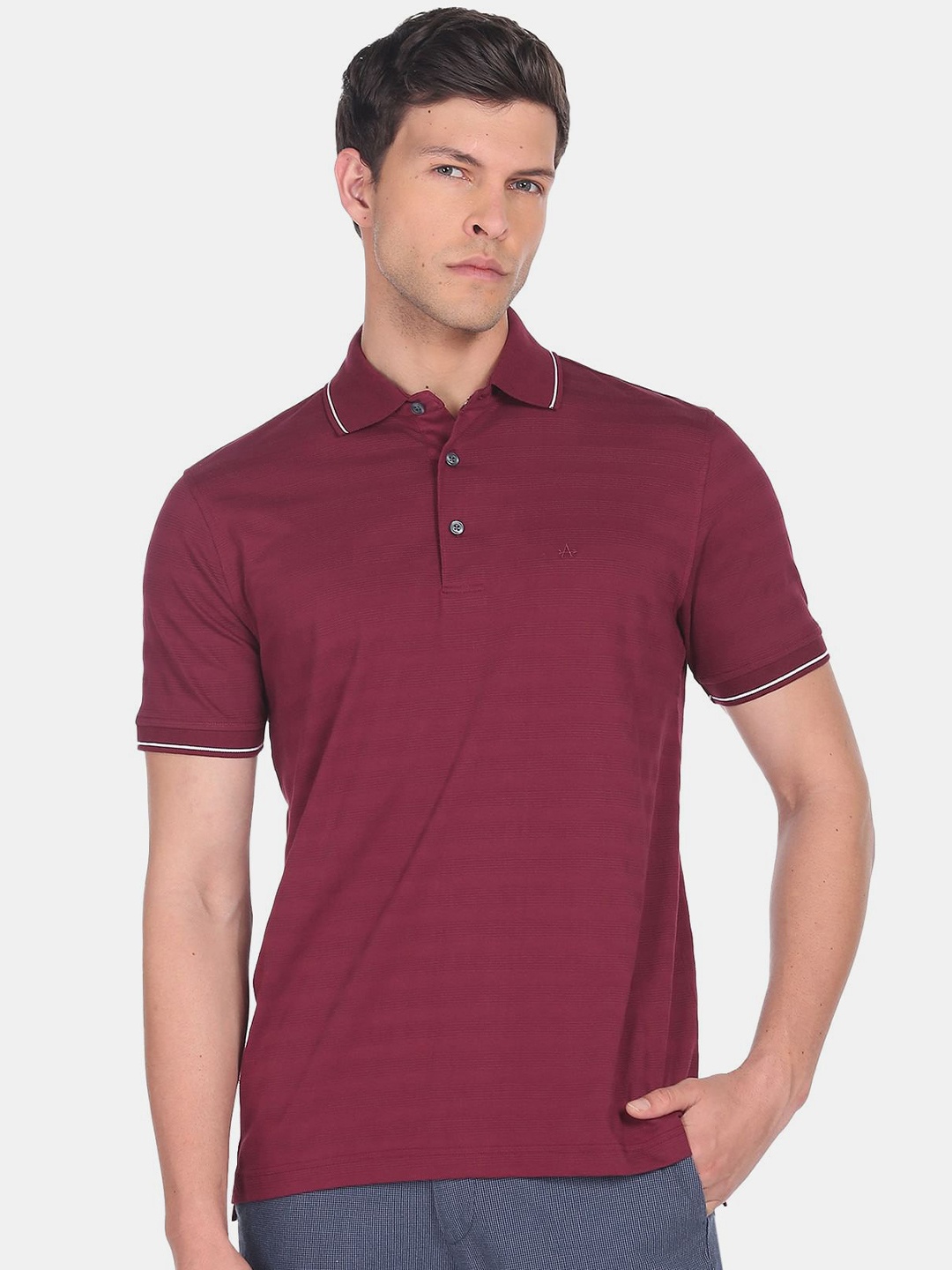 

Arrow Men Polo Collar Cotton T-shirt, Red