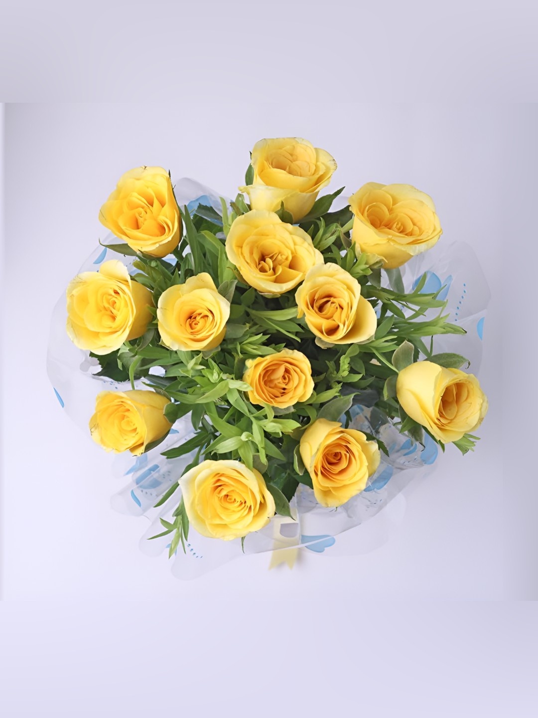 

Floweraura Yellow & Green 12 Pieces Fresh Roses Bouquet
