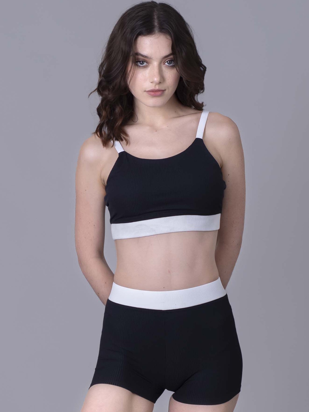 

Keepfit Colourblock Swim Set, Black