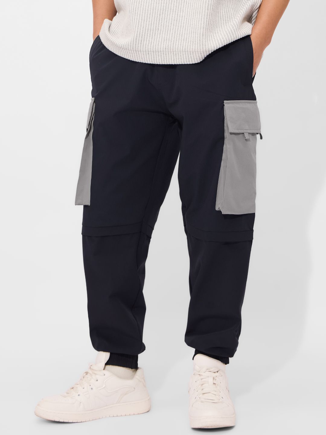 

The Souled Store Men Mid Rise Relaxed-Fit Jogger, Navy blue