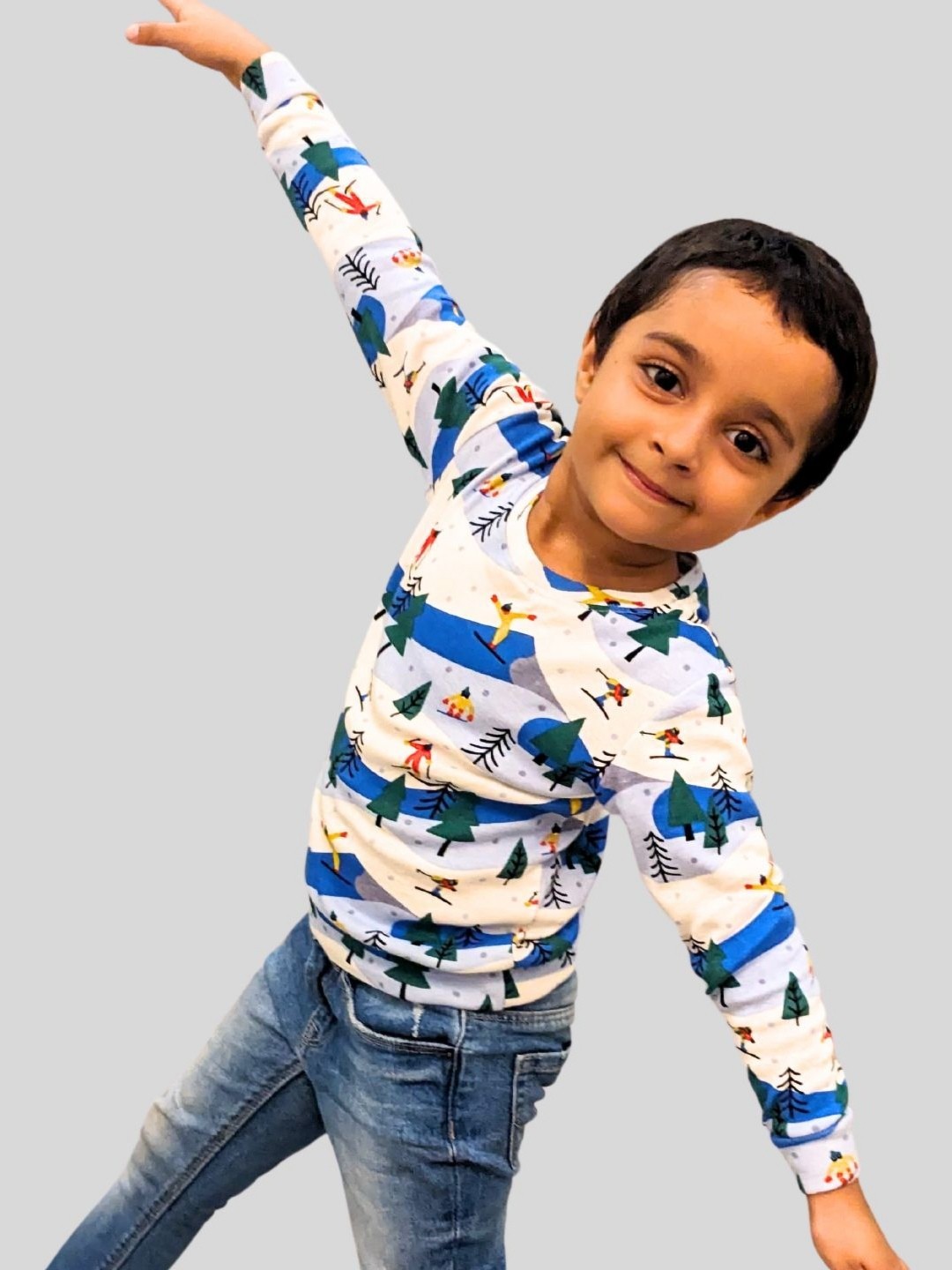 

BLOSSOM Kids Printed T-shirt, White