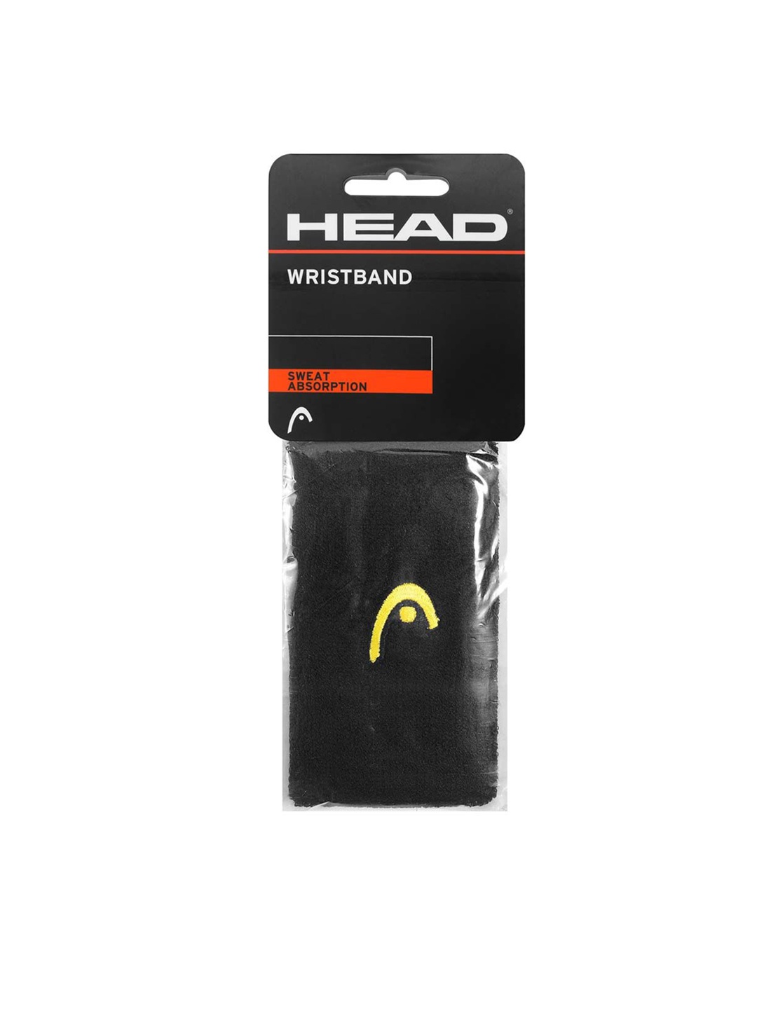

Head Unisex Pure Cotton Sweat Absorption Wristbands, Black