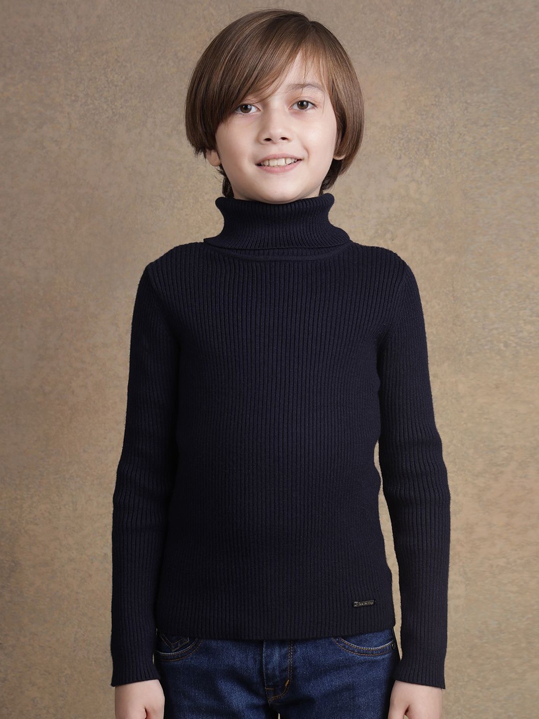

One Friday Boys Ribbed Pullover, Navy blue