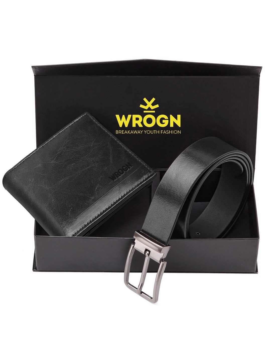 

WROGN Men Accessory Gift Set of, Black