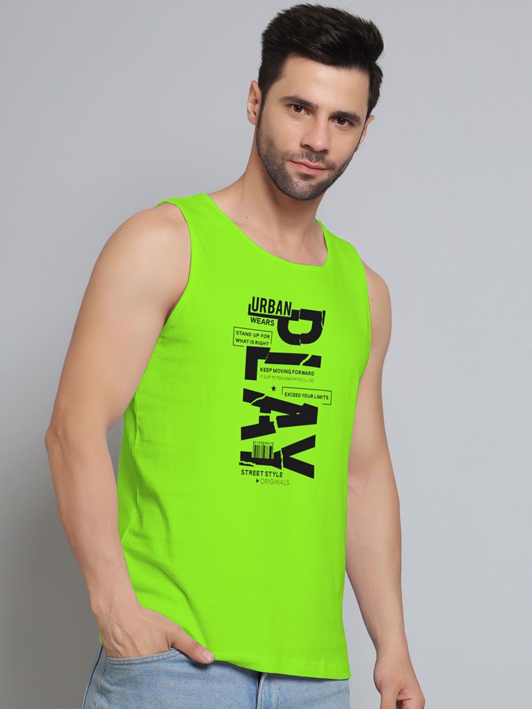 

DAB SHARK Printed Cotton Innerwear Vests DS-SDO-049-GN-XS-Green