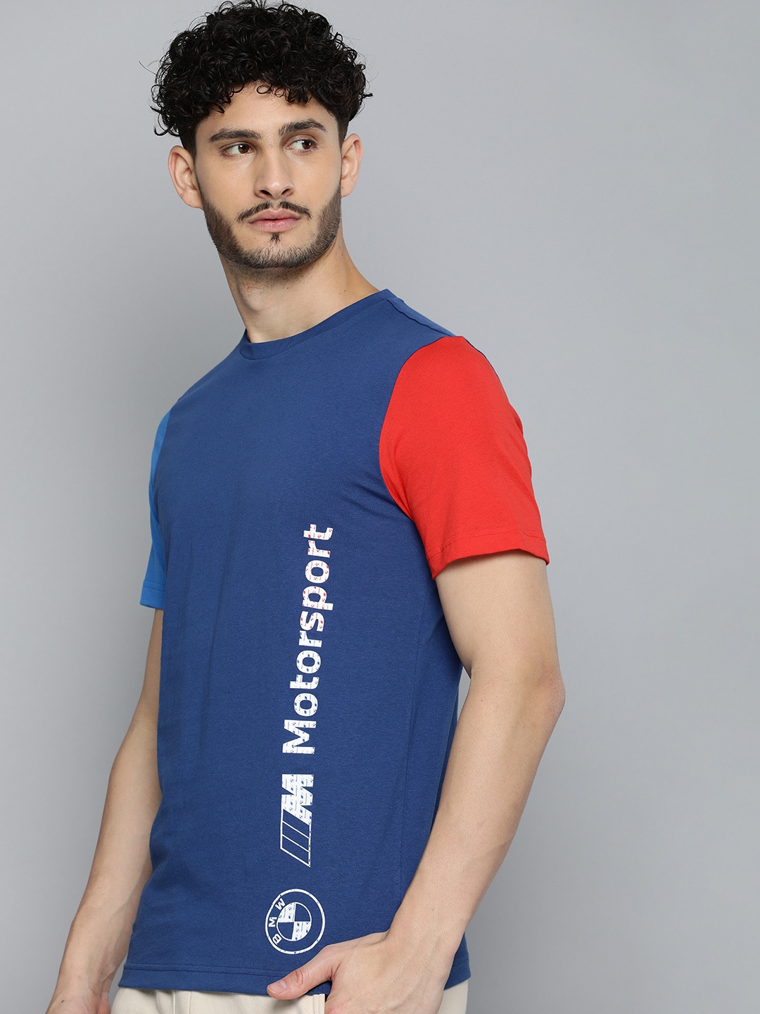 

PUMA Motorsport Typography BMW Motorsport Printed Pure Cotton T-shirt, Blue