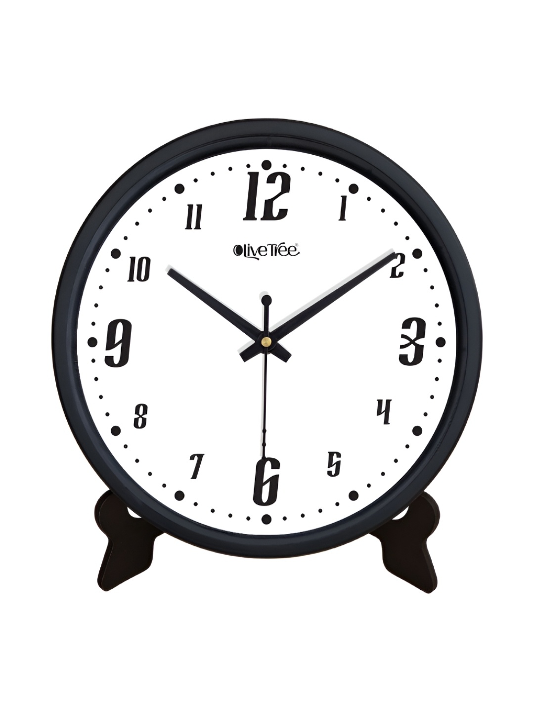 

OLIVE TREE Black & White Printed Contemporary Table Clock
