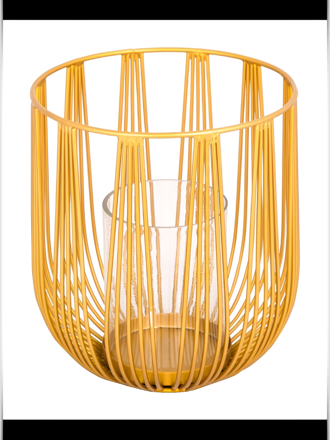 

House of Sajja Gold-Toned Candle Holder