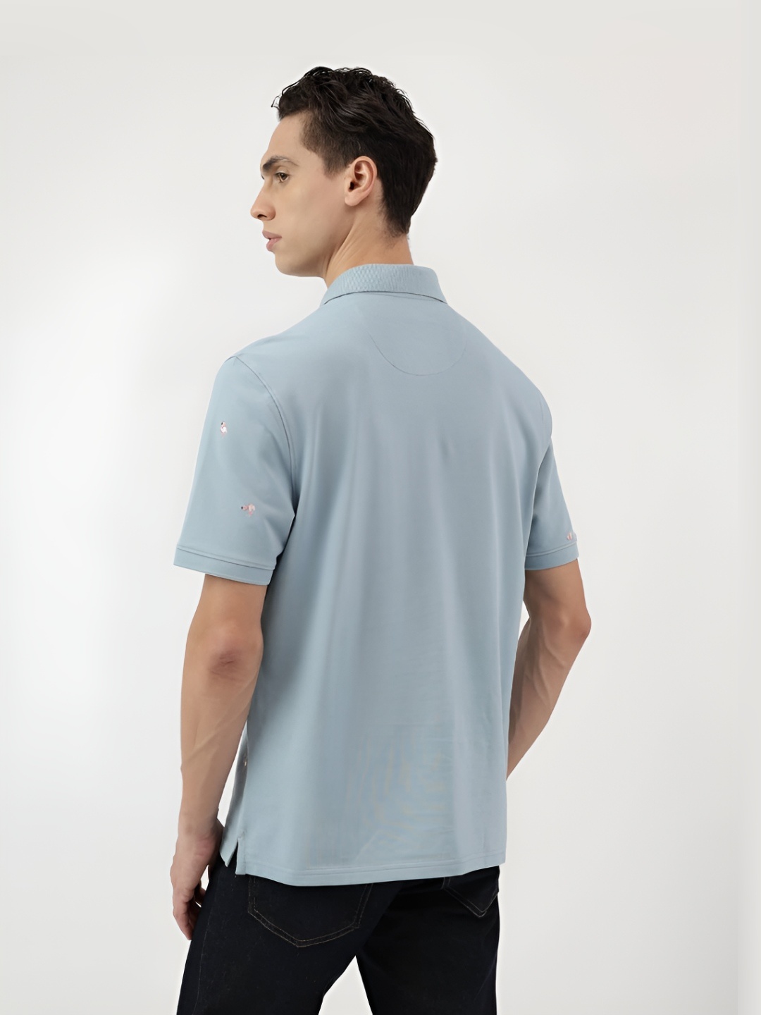 

Marks & Spencer Men Conversational Printed Round Neck Cotton T-Shirt, Blue