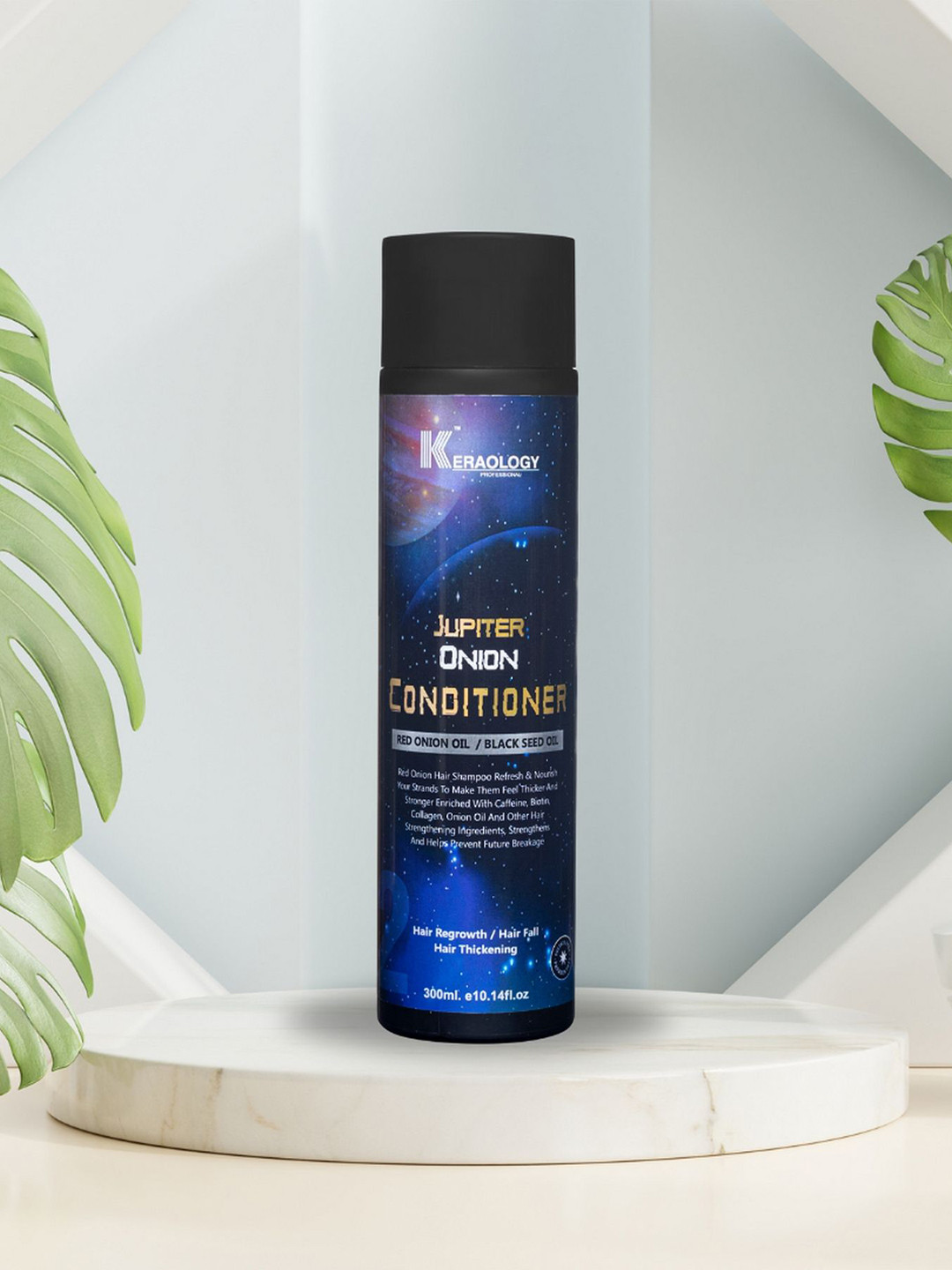 

Keraology Professional Jupiter Onion Conditioner For Hair Growth & Thickening - 300ml, Blue