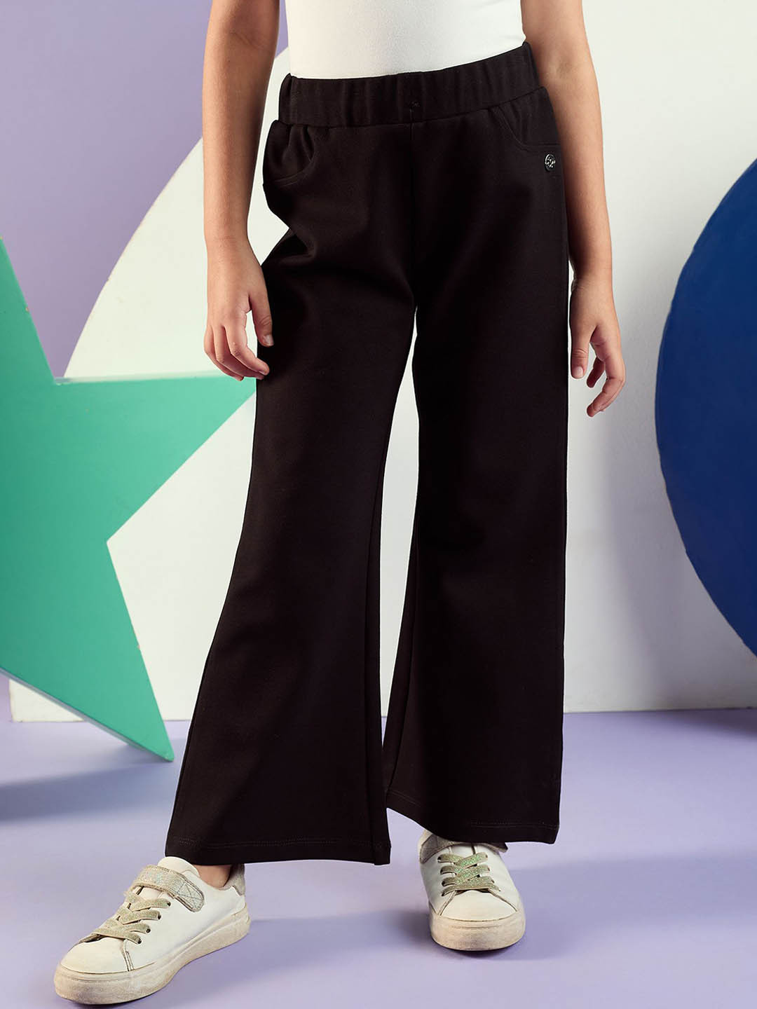 

Peppermint Girls Straight Fit Trousers, Black