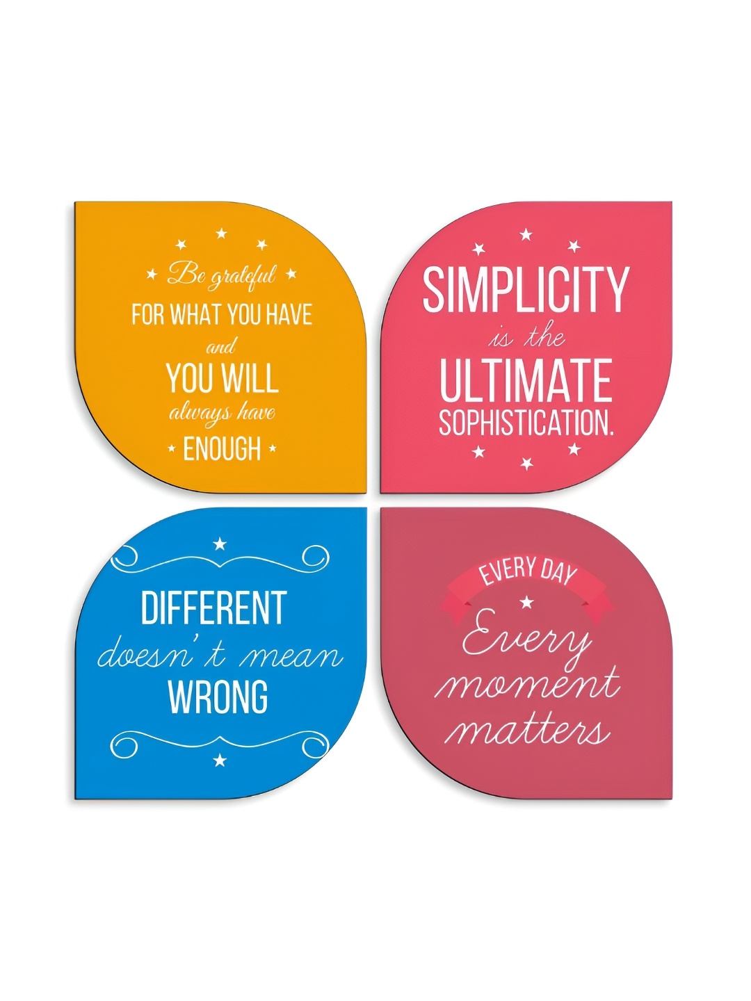 

CLAWCRAFTS Yellow & Red Quotes Modern Printed Wooden Wall Decor