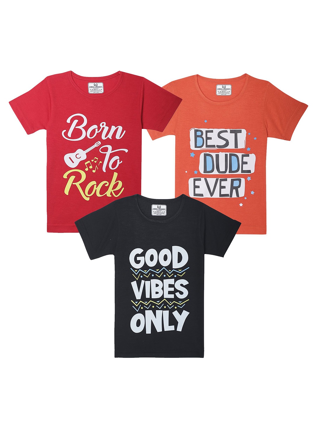 

VIMAL JONNEY Kids 3 Printed Applique T-shirt, Multi