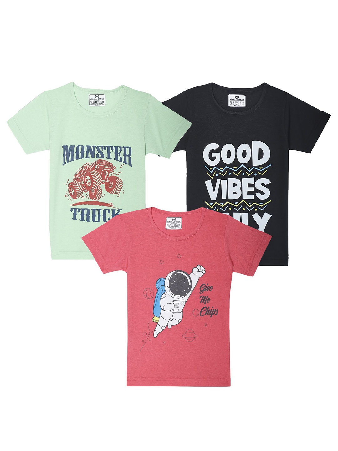 

VIMAL JONNEY Kids 3 Printed T-shirt, Multi