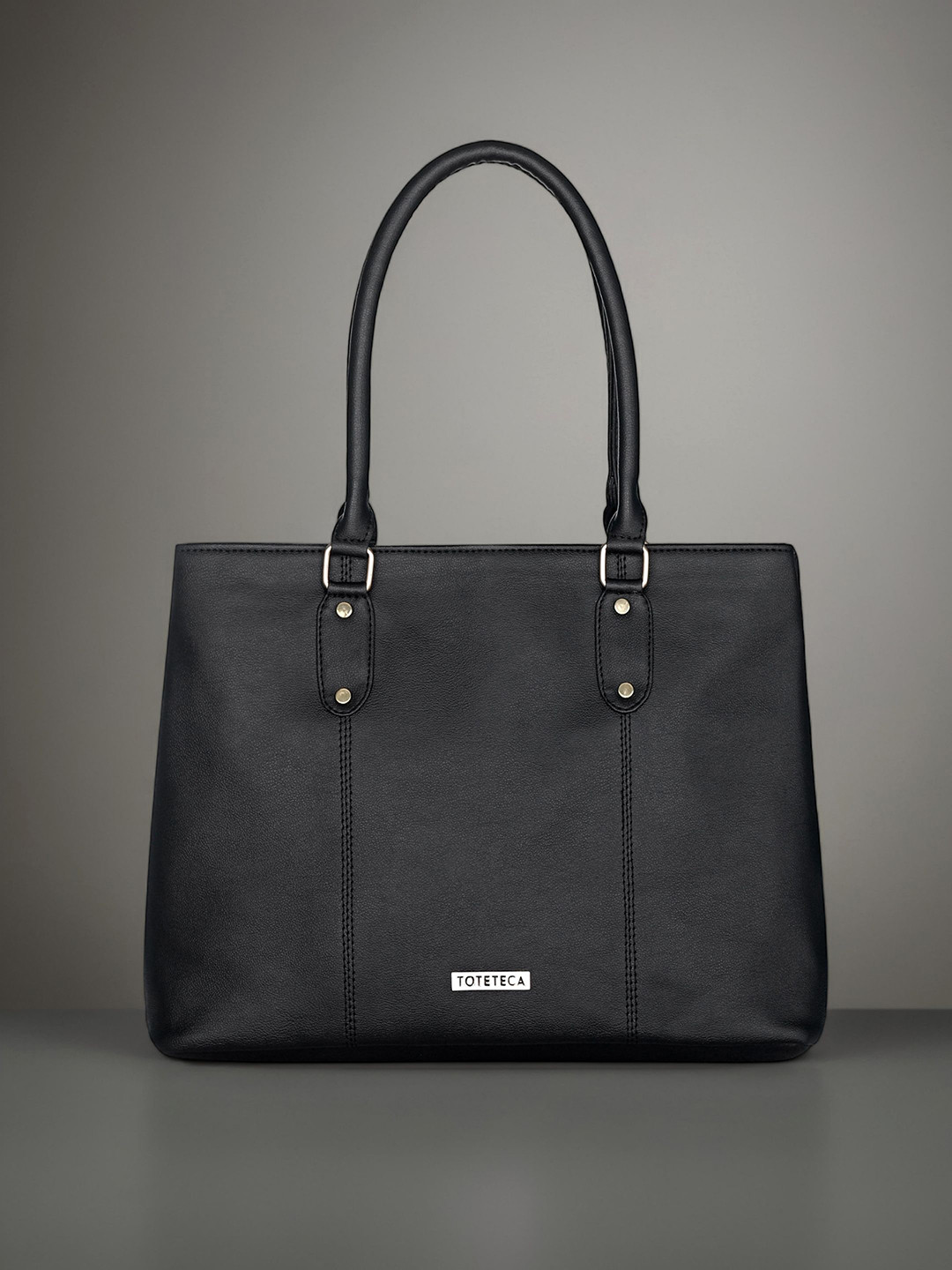 

Toteteca PU Structured Shoulder Bag with Bow Detail, Black