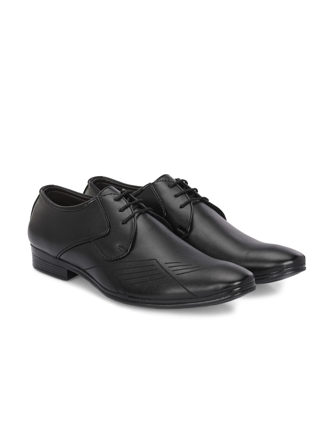 

Azzaro Black Men Round Toe Formal Derbys