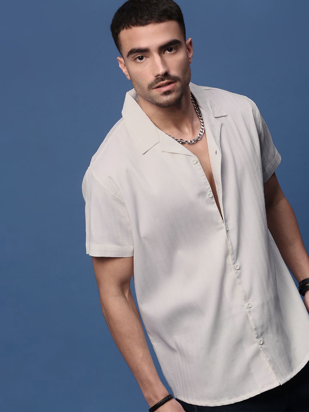 

SHOWOFF Men Standard Opaque Casual Shirt, White