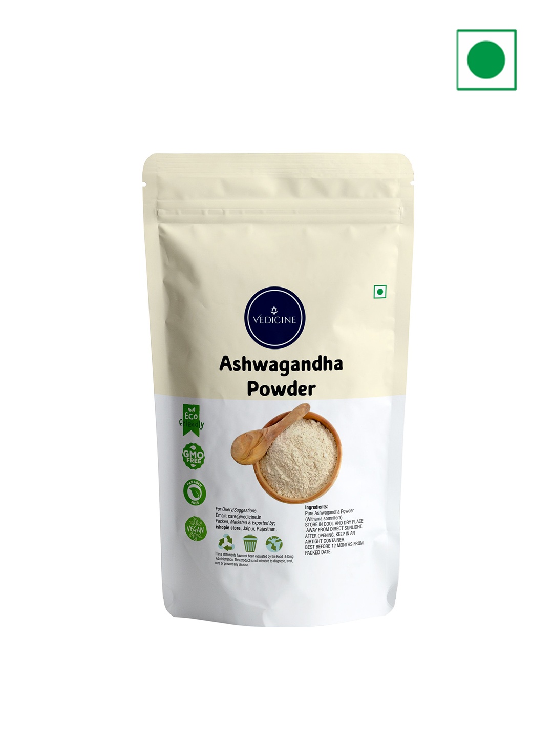 

VEDICINE Pure Ashwagandha Powder - 100 g, White