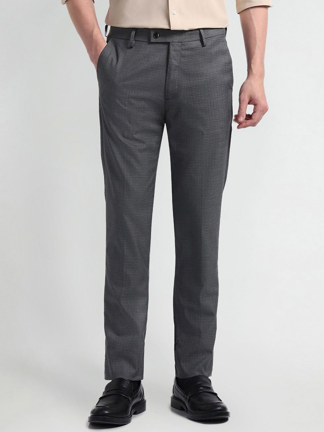 

Arrow Men Urban Slim Slim Fit Trousers, Grey