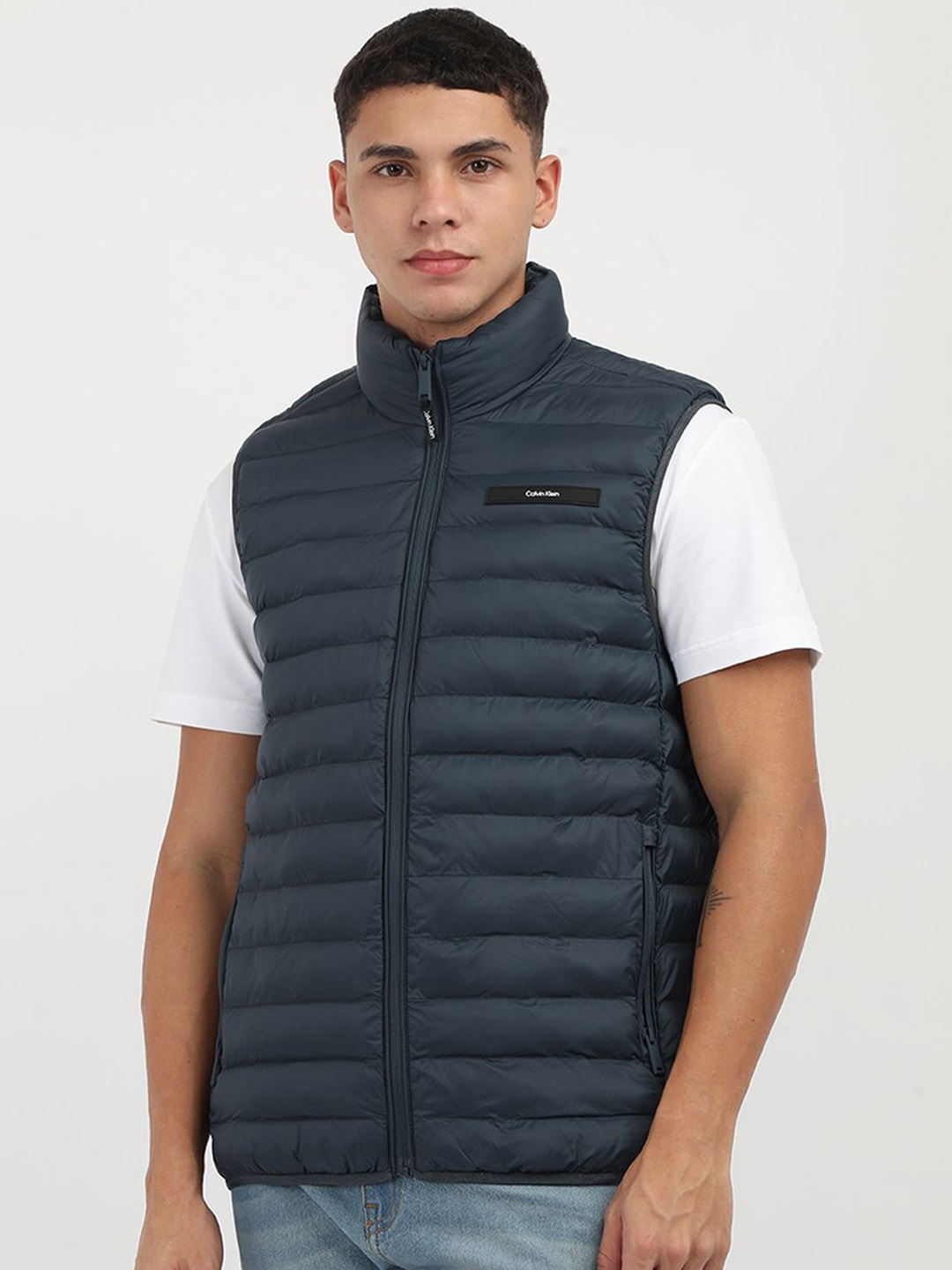

Calvin Klein Jeans Men Windcheater Quilted Jacket, Blue