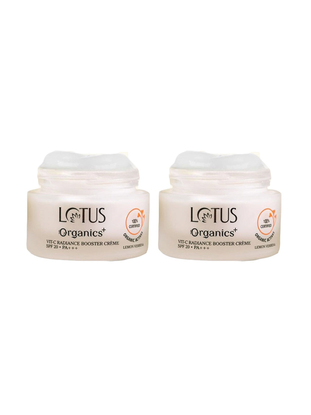 

Lotus Organics+ Set Of 2 Vitamin - C Radiance Booster Cream - Lemon Verbena - 50g Each, White