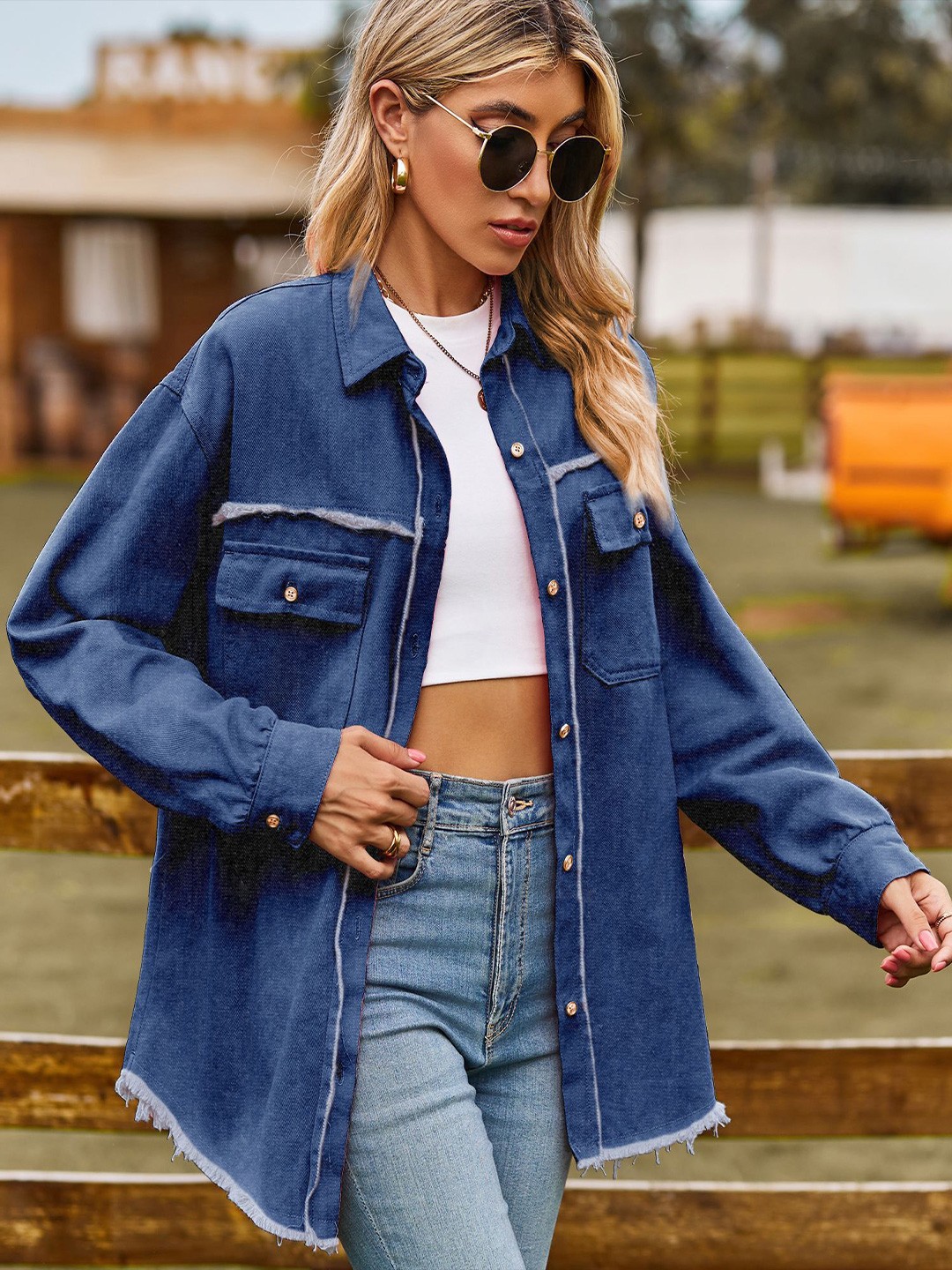 

StyleCast Women Opaque Casual Shirt, Blue
