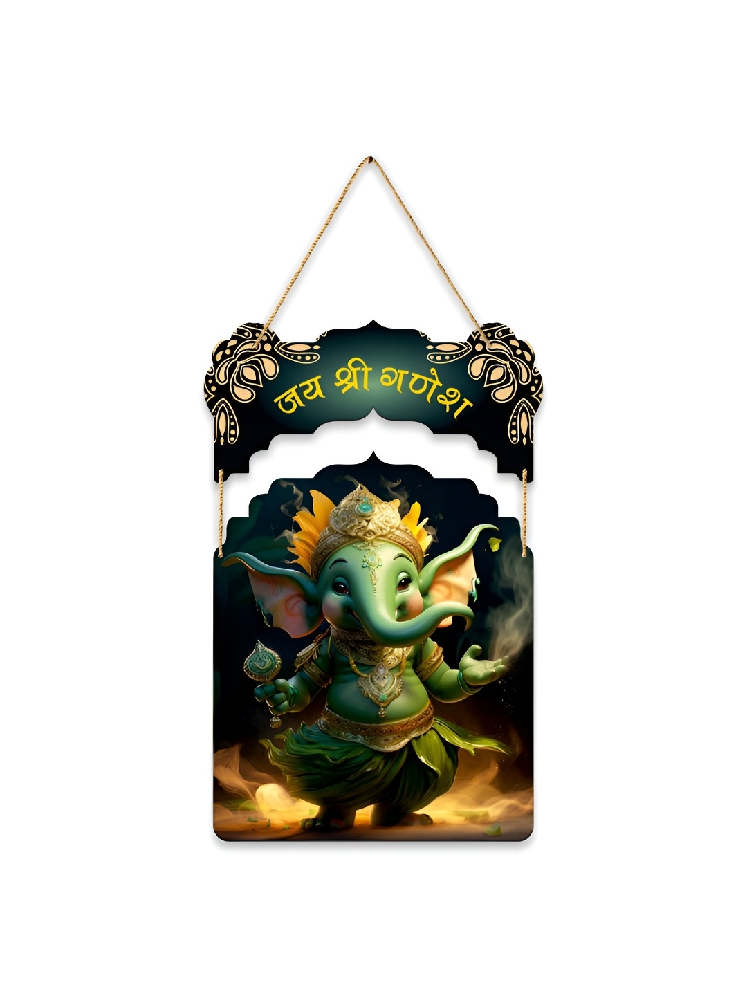 

CLAWCRAFTS Green & Yellow Wood Wall Art