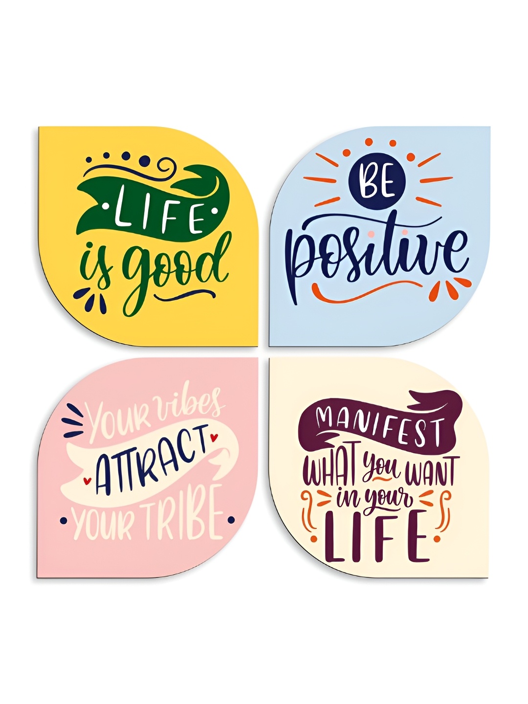 

CLAWCRAFTS Yellow & Blue Quotes Modern Printed Wooden Wall Decor