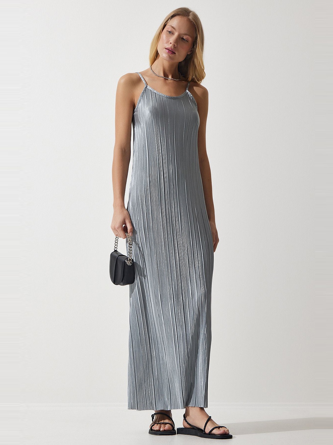 

Happiness istanbul Striped Sleeveless Maxi Dress, Na