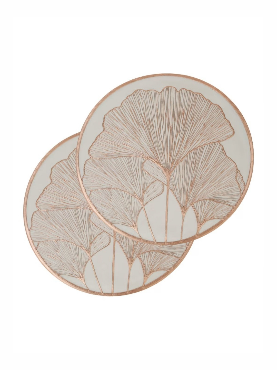 

Dakshya Industries Copper Toned & White 2 Pieces Textured Round Table Placemats