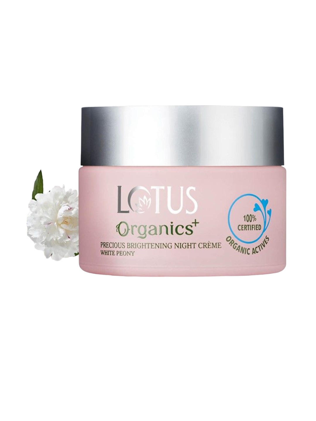 

Lotus Organics+ Precious Brightening Night Cream with White Peony - 50g, Pink