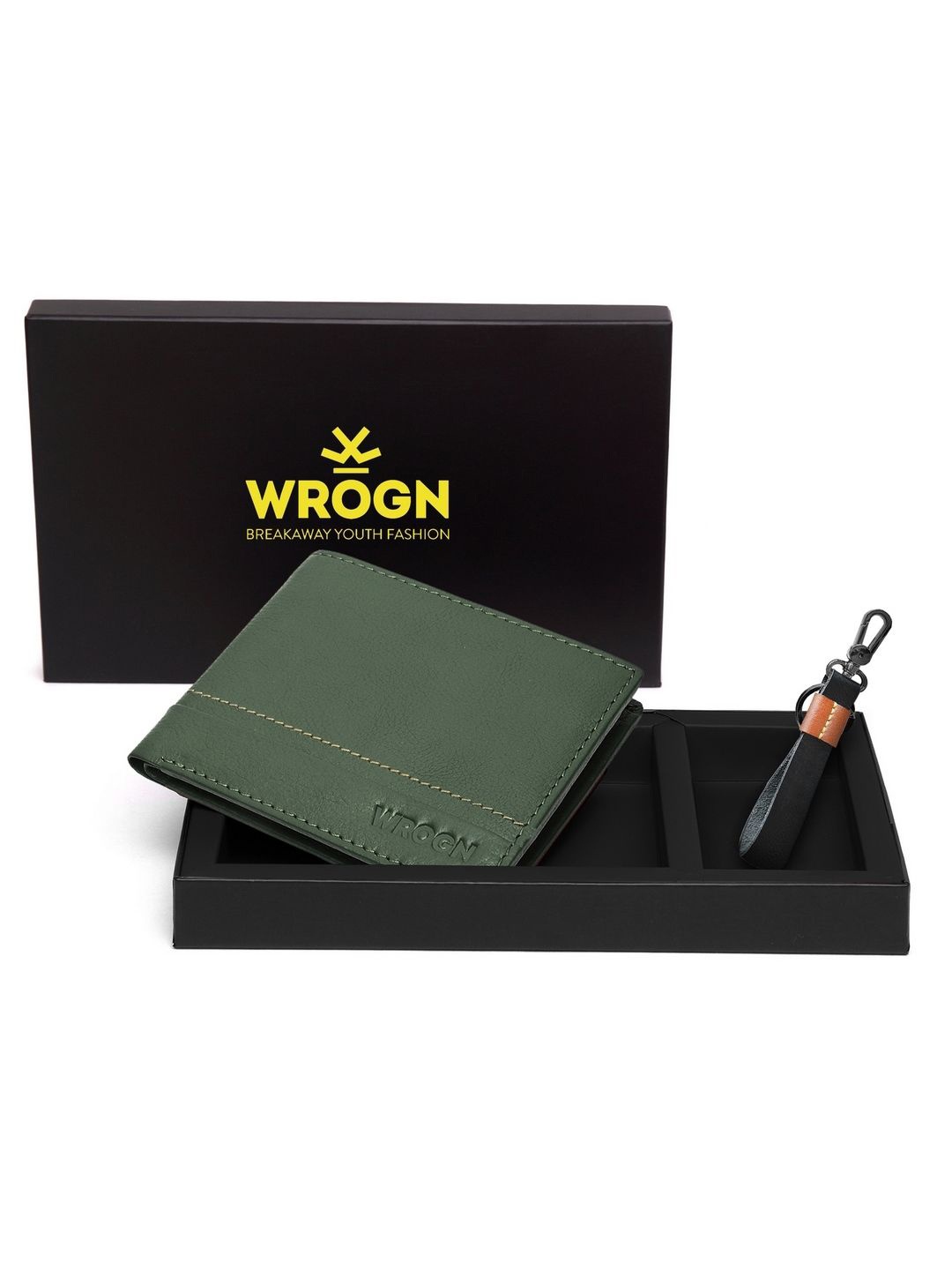 

WROGN Men Accessory Gift Set of, Olive